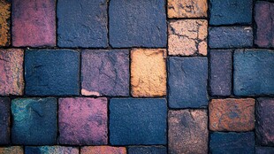 彩色拼接石砖纹理背景