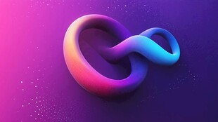 炫彩无限循环符号图案