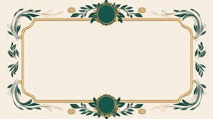 复古花卉边框装饰图案