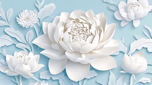 立体白花装饰 清新雅致风