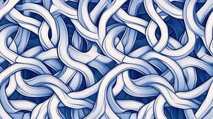 蓝白交织绳结图案纹理