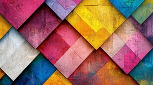 多彩几何拼接艺术背景