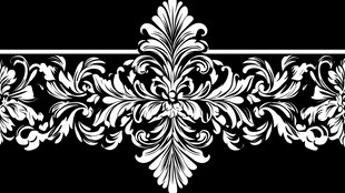 欧式黑白花纹装饰图案