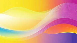 多彩波浪抽象背景图