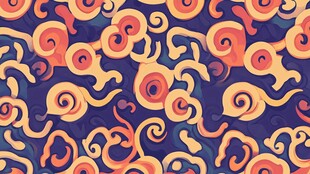 梦幻抽象花纹图案背景