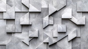 几何立体灰色墙面图案