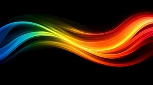 绚丽多彩流动光线背景图