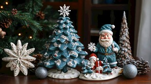 圣诞摆件营造节日氛围