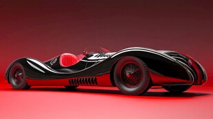 复古流线型黑色概念赛车