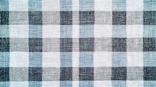 蓝灰格子布料纹理特写