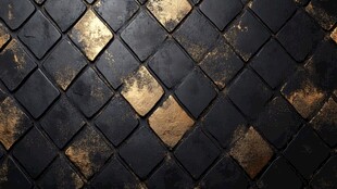 黑金菱格纹理背景图案