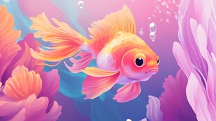 梦幻金鱼悠游缤纷海底世界