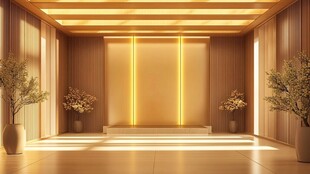 现代简约风木质明亮大厅