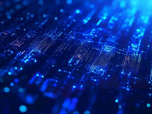 科技蓝光数字矩阵背景图