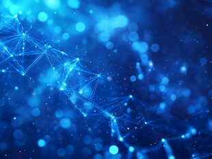 科技感蓝色网络空间背景