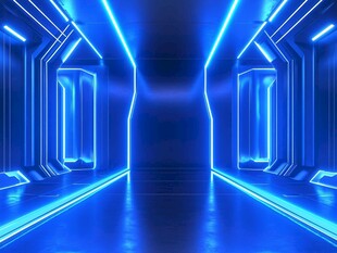 未来感科技蓝色光影通道