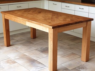 实木拼花餐桌 尽显质感