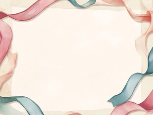 彩带环绕的空白背景画面