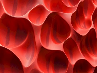 红色立体波纹纹理图案