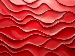 红色波浪纹理立体背景图