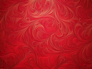 红色华丽花纹背景图案
