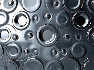 金属质感圆圈纹理背景图