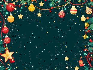 圣诞节日装饰背景图