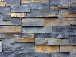 石板墙面纹理特写