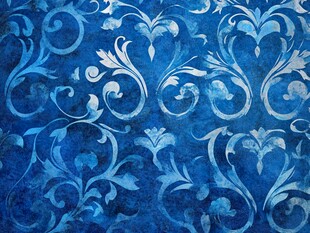 蓝色复古花纹背景图案
