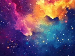 梦幻绚烂的星云宇宙图景