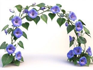 蓝色牵牛花拱门装饰