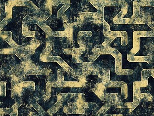 复古迷宫图案纹理背景