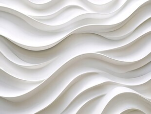 白色波浪纹理立体墙面
