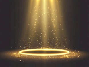金色聚光舞台效果背景