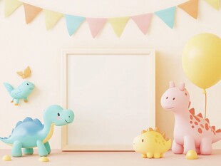 童趣小景 恐龙玩偶与装饰