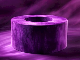 紫色立体环形物体展示