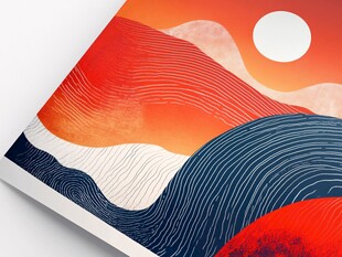 日出山海艺术插画