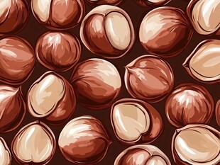 榛子无缝图案插画