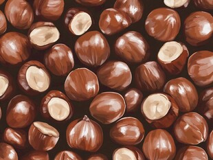 榛子特写图案