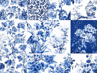 青花瓷花卉图案精美集合