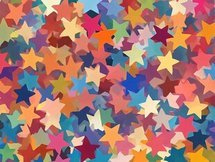 五彩斑斓星星图案背景