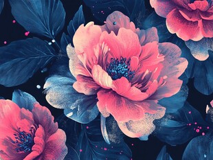 梦幻花卉图案背景设计