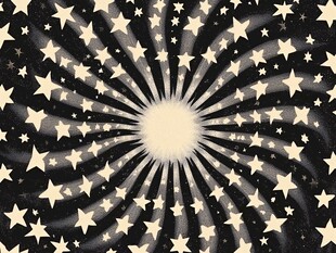 星芒放射状黑白星空图案