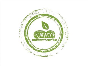 绿色环保风水果主题印章