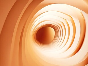 橙色螺旋抽象几何背景图