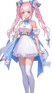 双马尾粉发洛丽塔风少女