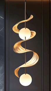 螺旋艺术吊灯 点亮空间魅力