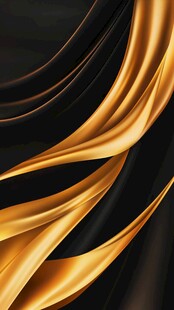 黑金飘动绸带背景图案