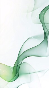 飘逸绿韵动感线条背景图