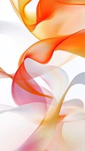 梦幻色彩飘动抽象线条图